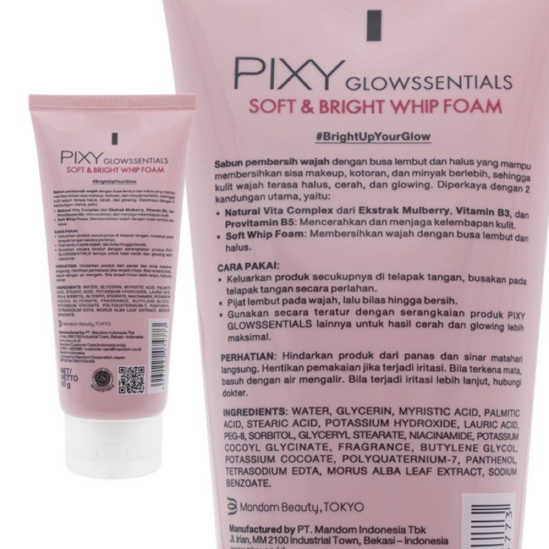 Pixy Glowssentials Soft &amp; Bright Whip Foam 60gr