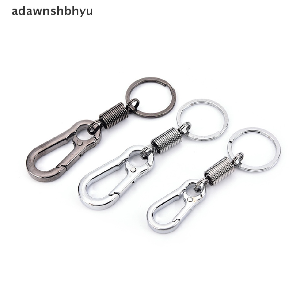 [adawnshbhyu] 1pc Stainless steel Labu Gesper carabiner Gantungan Kunci anti-Hilang Gesper Ditarik