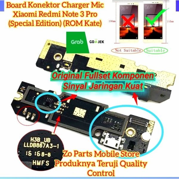 Board Konektor Charger Xiaomi Redmi Note 3 Pro Special Edition ROM Kate New Original
