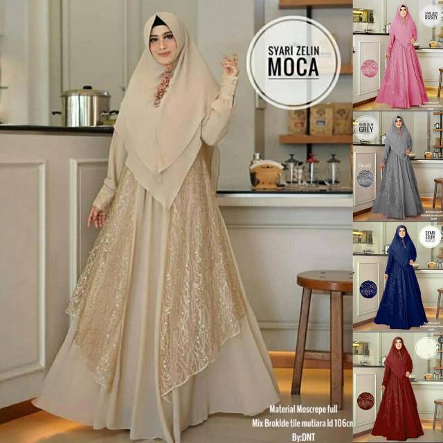 Baju Kondangan Maxi dress Premium Gamis Brokat syar'i