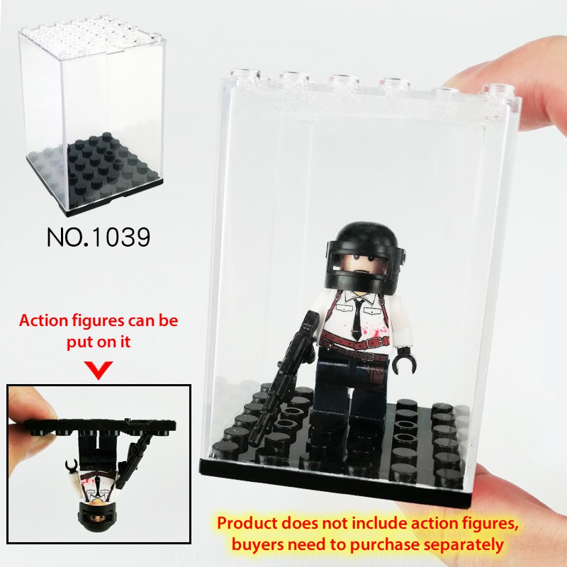 Kotak display minifigure Blok Bangunan minifigure Model Transparan HT-001