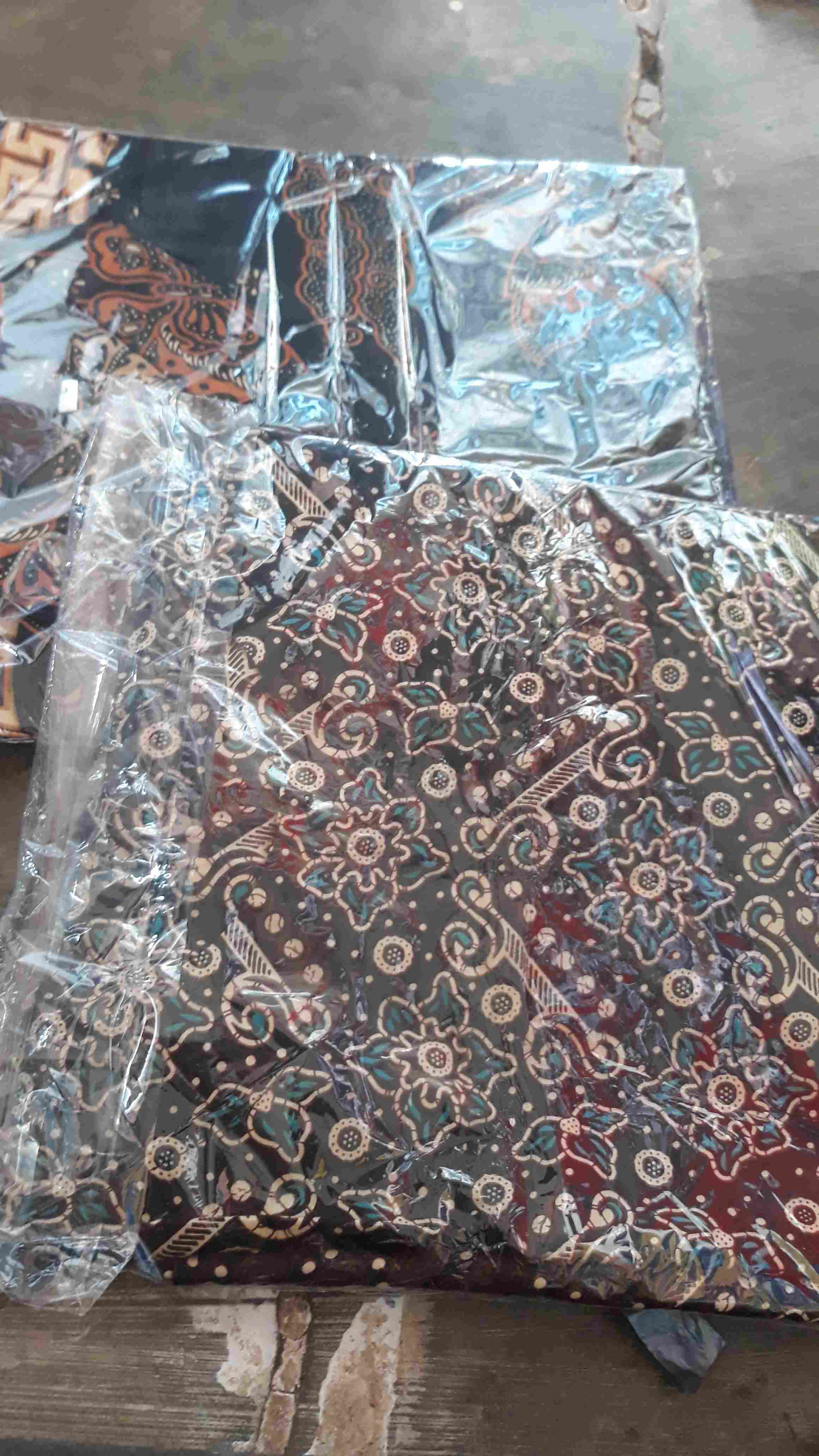 Asifa Batik Hrb026 Kenongo Kemeja Tosca Pendek Pekalongan Padi M L Xl Sogan Tulis Halus Kemeja Batik
