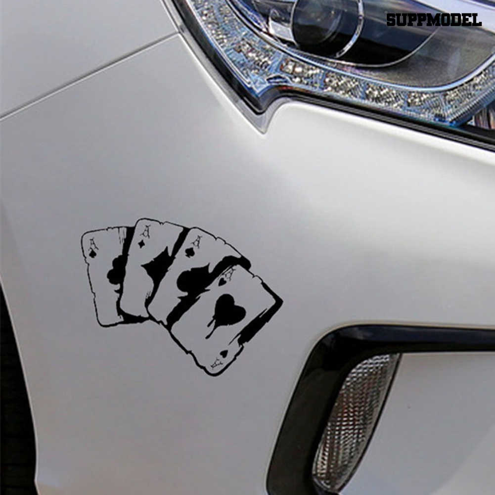 Stiker Reflektif Motif Kartu Poker Untuk Mobil / Motor