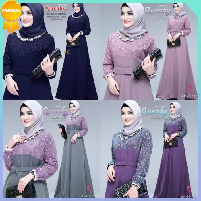 TERBARU       UY611 Best GAMIS BROKAT KOMBINASI POLOS GAMIS KONDANGAN GAMIS LEBARAN