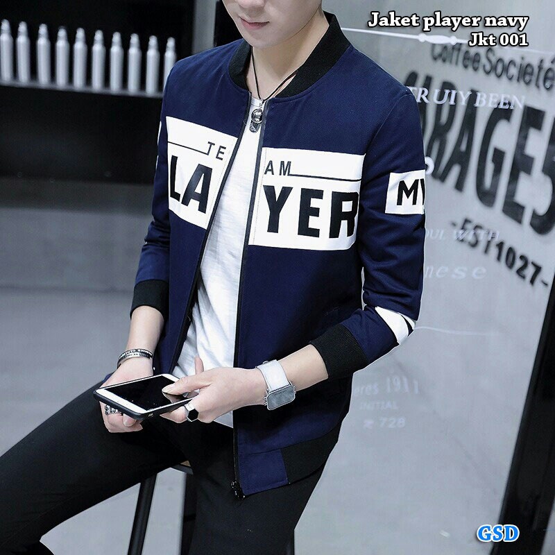 Jaket player/Jaket Bomber Pria/ On The Road Jaket/jaket Casual/Atasan Pria/Fashion Terbaru