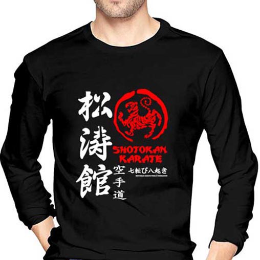 Kaos Tangan Panjang SHOTOKAN Karate Martial Arts New Longsleeve Tshirt