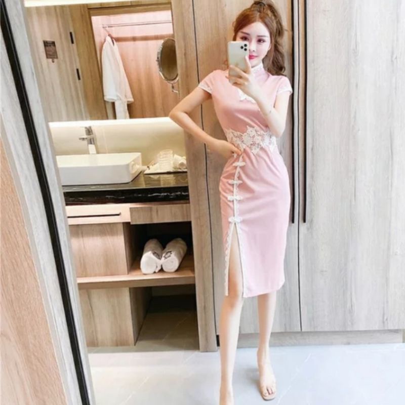 MDLV ~ 0984 Glaiola Cheongsam Dress Premium Women Chinese New Year Dress Women Dress Sincia Dress Imlek Fashion Import