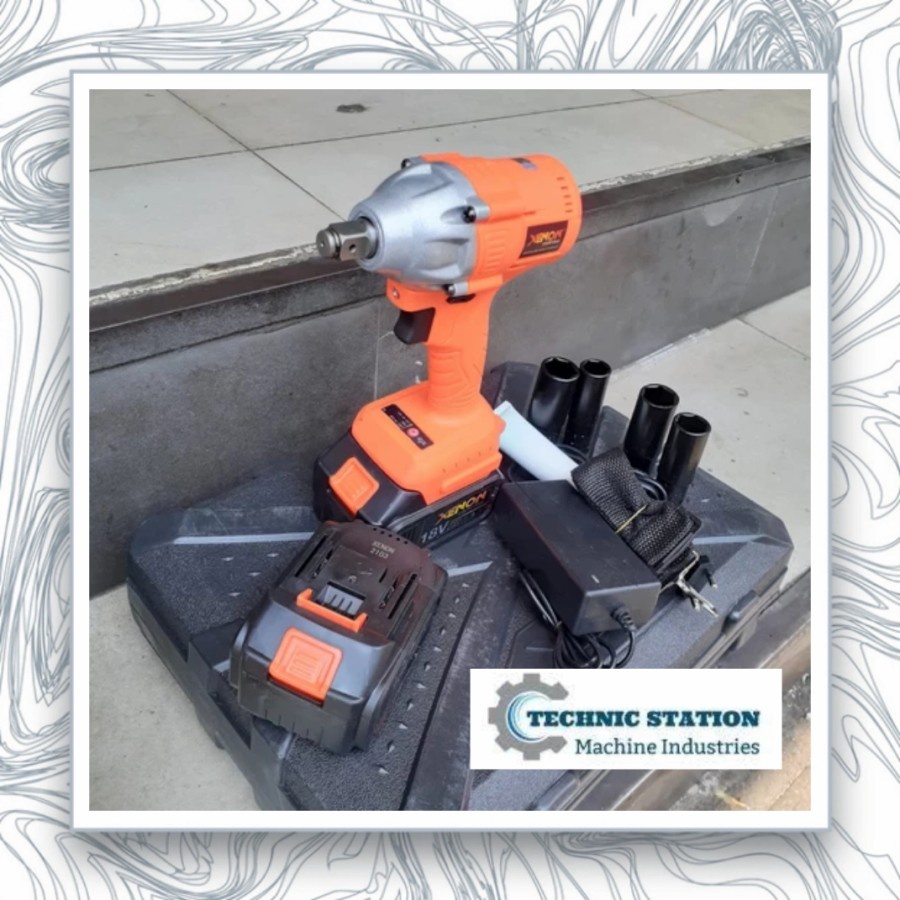 BRUSHLESS CORDLESS IMPACT WRENCH baterai set DC XENON CDIW-1845 18V