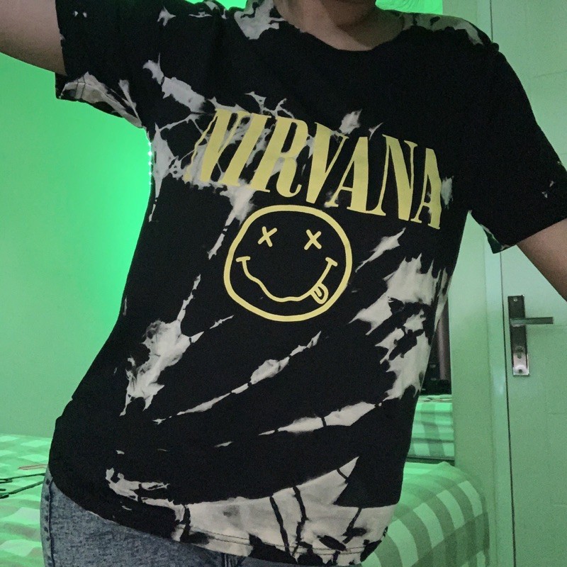 Kaos Band Nirvana Tie Dye Top / Tee / Tshirt