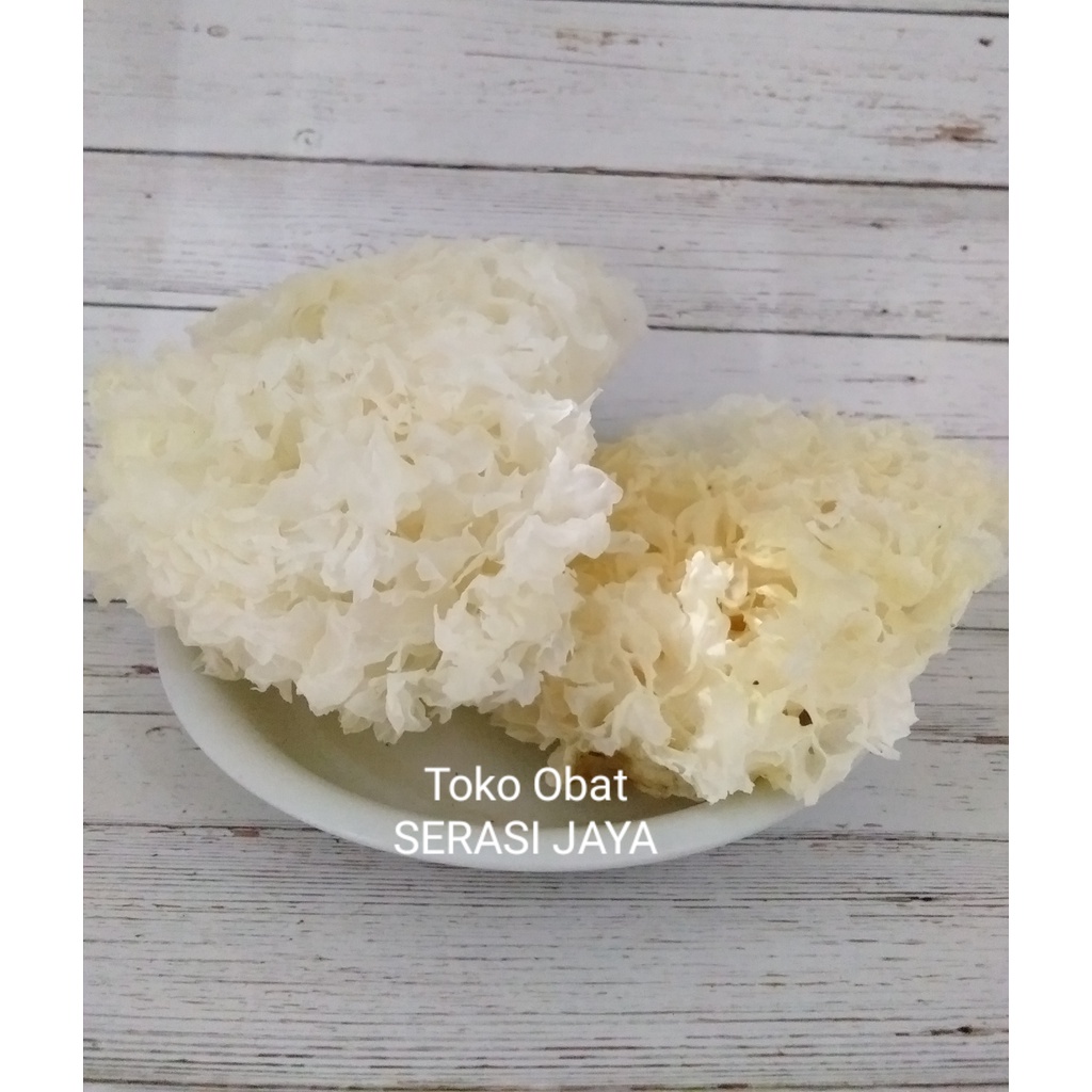 

JAMUR PUTIH (BAI MU ER) SNOW WHITE FUNGUS 1 TAEL 37,5G MAKANAN KESEHATAN HERBAL PRODUK TERBAIK !!