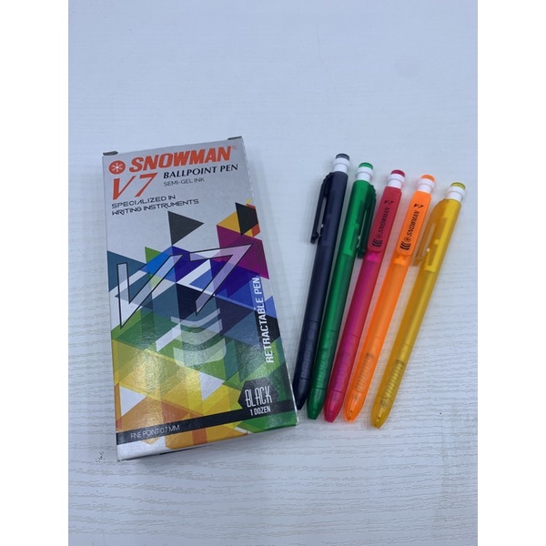 

Ballpoint Pulpen Cetek Semi Gel Snowman V7 Hitam