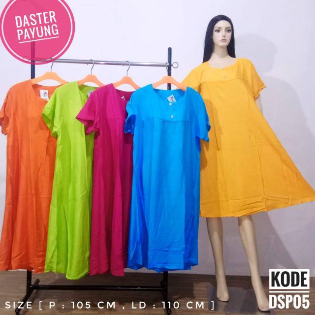 Dasterland - Daster Payung Polos Bali Busui Kancing