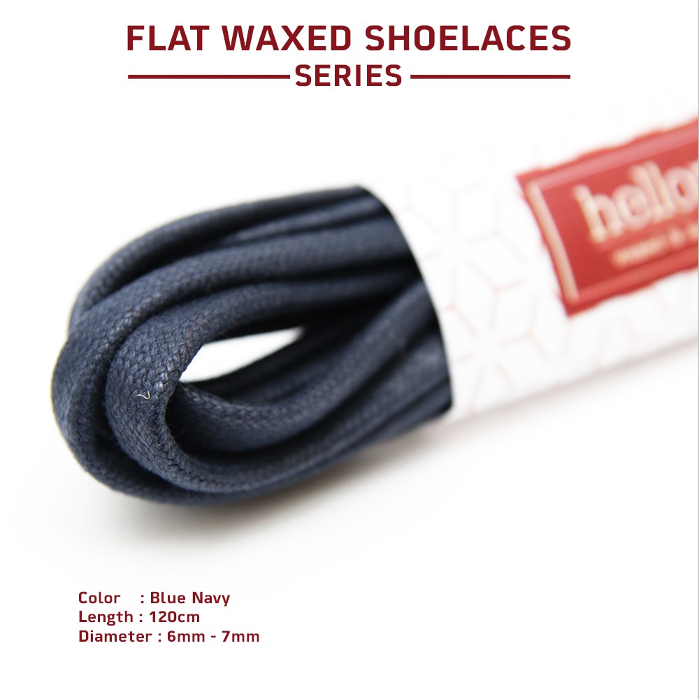 Tali Sepatu Sneakers | Tali Sepatu Lilin Gepeng Navy