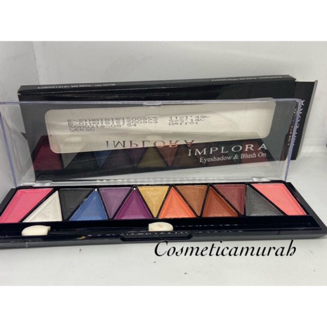 [ 7669D ] implora eyeshadow 12 colour palette - palette eyshadow implora panjang 12 color