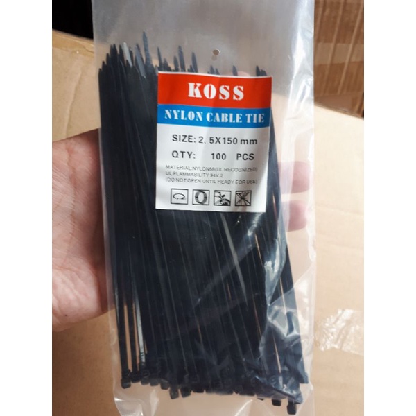 Nylon Cable Tie/Tali Ties/Kabel Ties Ukuran Panjang 150mm ( Harga 1 bungkus isi 100pcs )