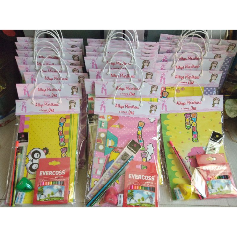 Paket Souvenir Ultah alat tulis