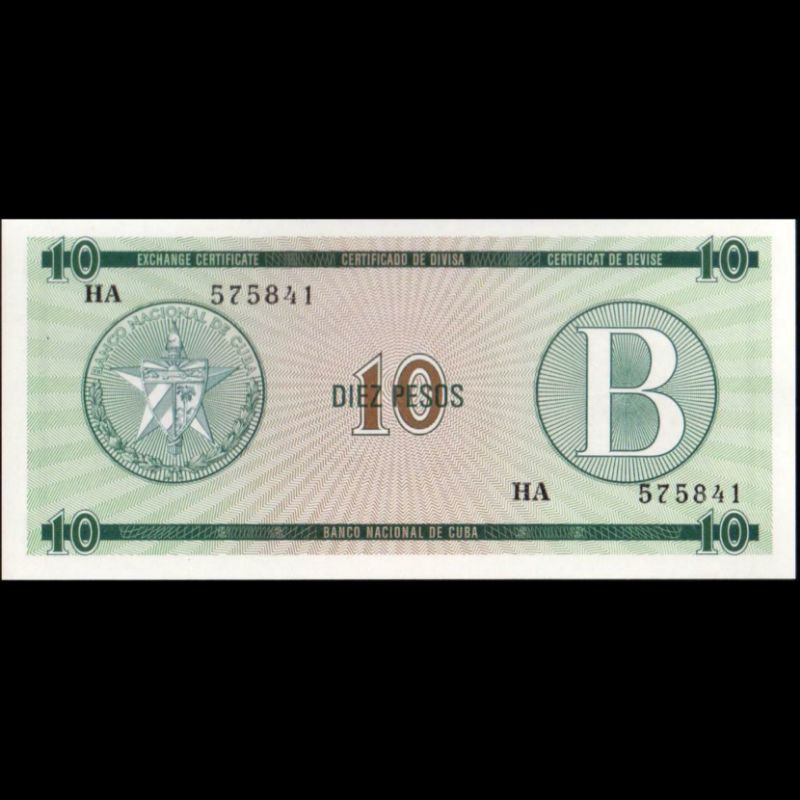 Uang Kuno Luar Atau Asing 10 Pesos Cuba B Series Tahun 1985