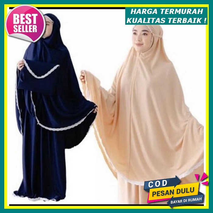Mukena Dewasa Terbaru 2022 Mewah Jumbo Bordir Renda Warna Putih Bersih Mukenah Dewasa Halus Adem Mun