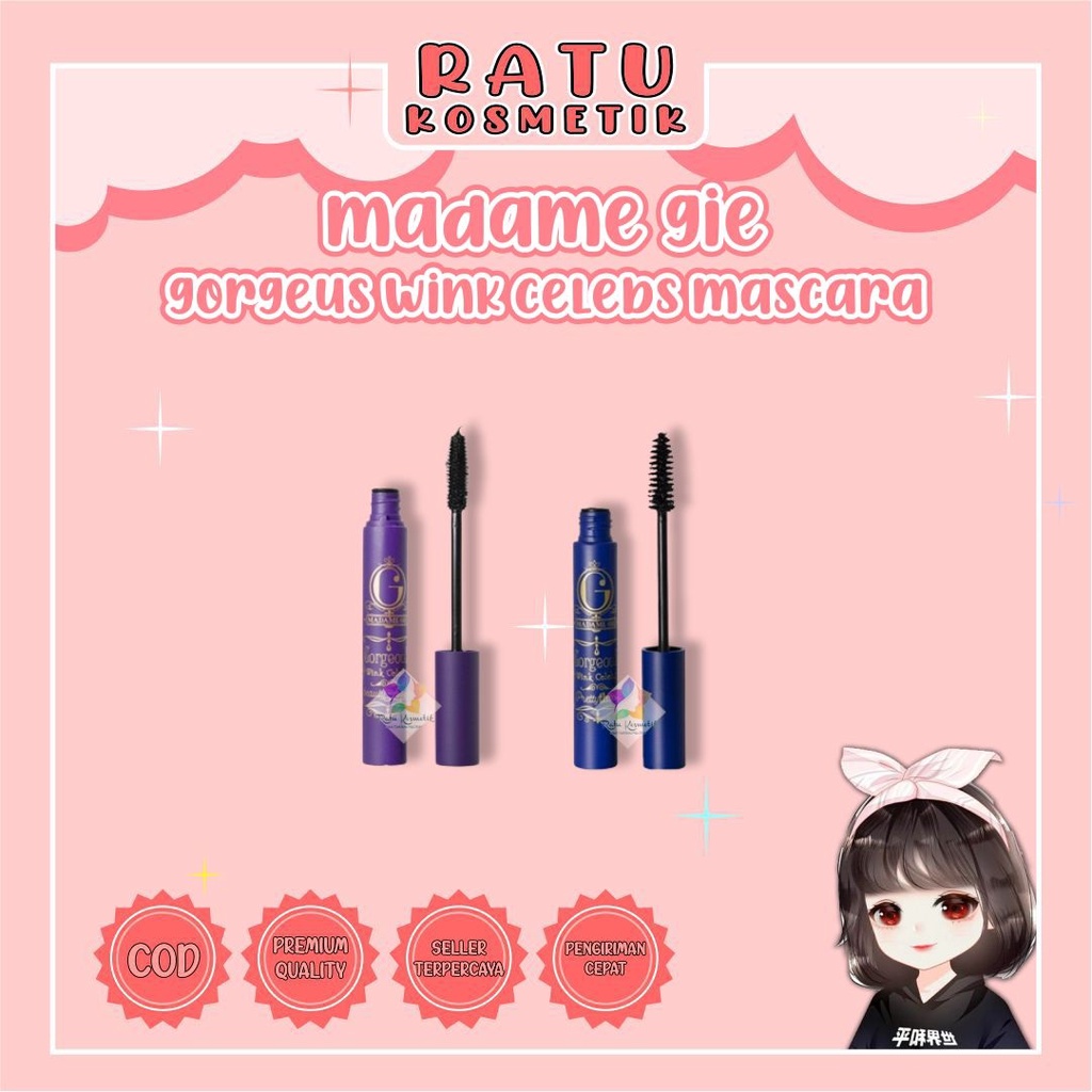 ❤ RATU ❤ Madame Gie Gorgeus Wink Celebs Pretty Beauty Long - Make Up | Mascara Eyeliner 2in1 | Waterproof Maskara