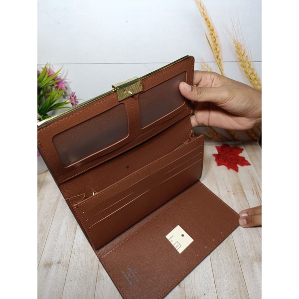 Dompet Lipat Lv Wanita Murah Import Free Box Bisa COD