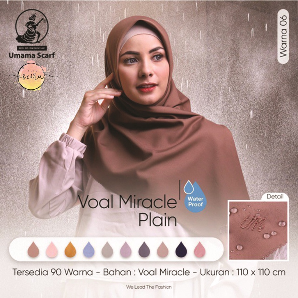 [BISA COD] Umama Hijab Voal Miracle Waterproof LC (Laser Cut)