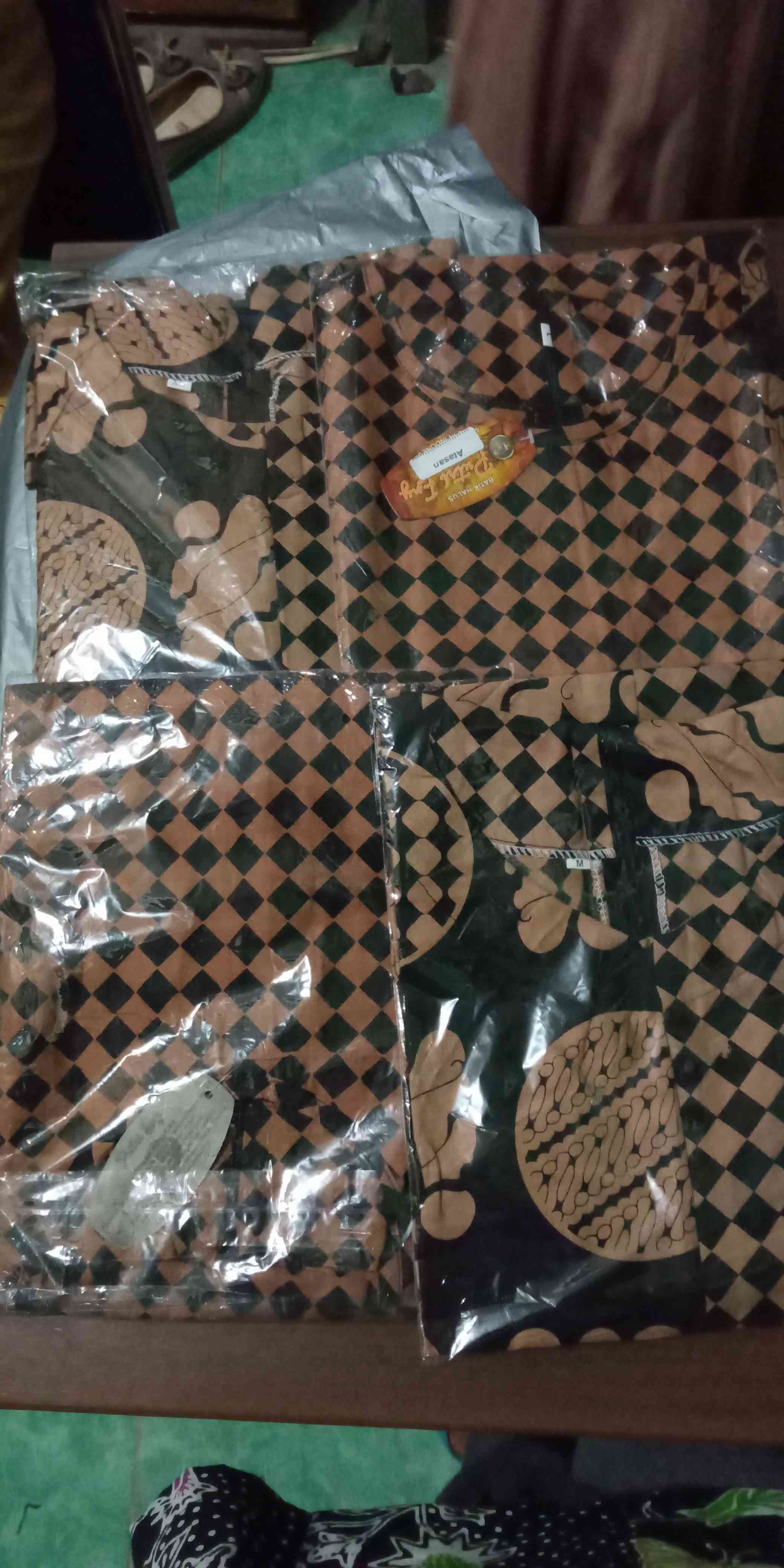 Tey-17 Batik Wanita Asj Sa Hrb026 Kenongo Kemeja Tosca Pendek