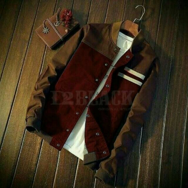 Jaket Baseball Drill Pria Trendy BEST SELLER !
