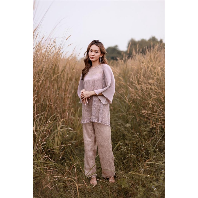 ATELIER MODE Loose Flare Pants Aster
