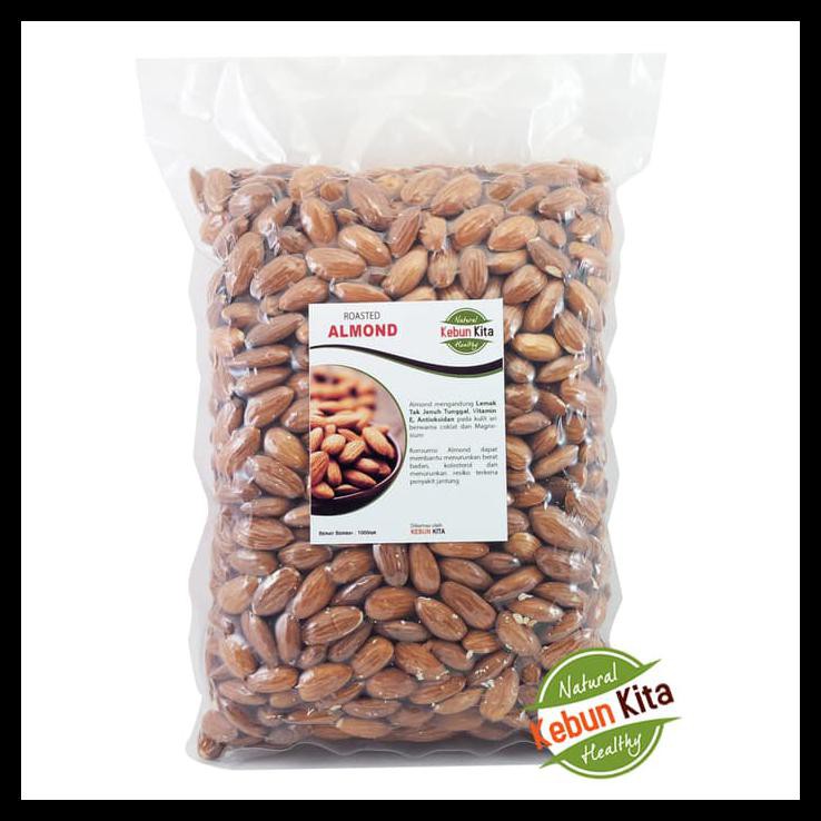 

HOT SALE Kacang Almond Panggang 1kg (Roasted Almond) terjamin