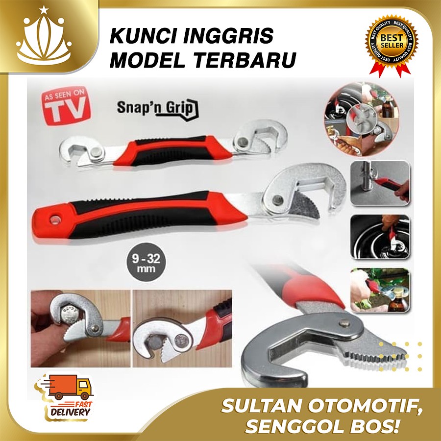 SNAP AND GRIP Kunci Pas Kunci Inggris Multifungsi Mobil Motor