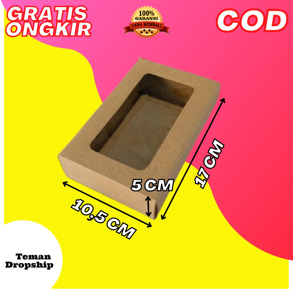 

KARDUS HAMPERS KOTAK GIFT BOX KADO SOUVENIR PERSEGI SIZE 17X10,5X4CM - BOX JENDELA