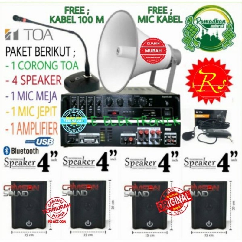 Paket Sound System TOA Mesjid Atau Mushola Indoor Outdoor Promo