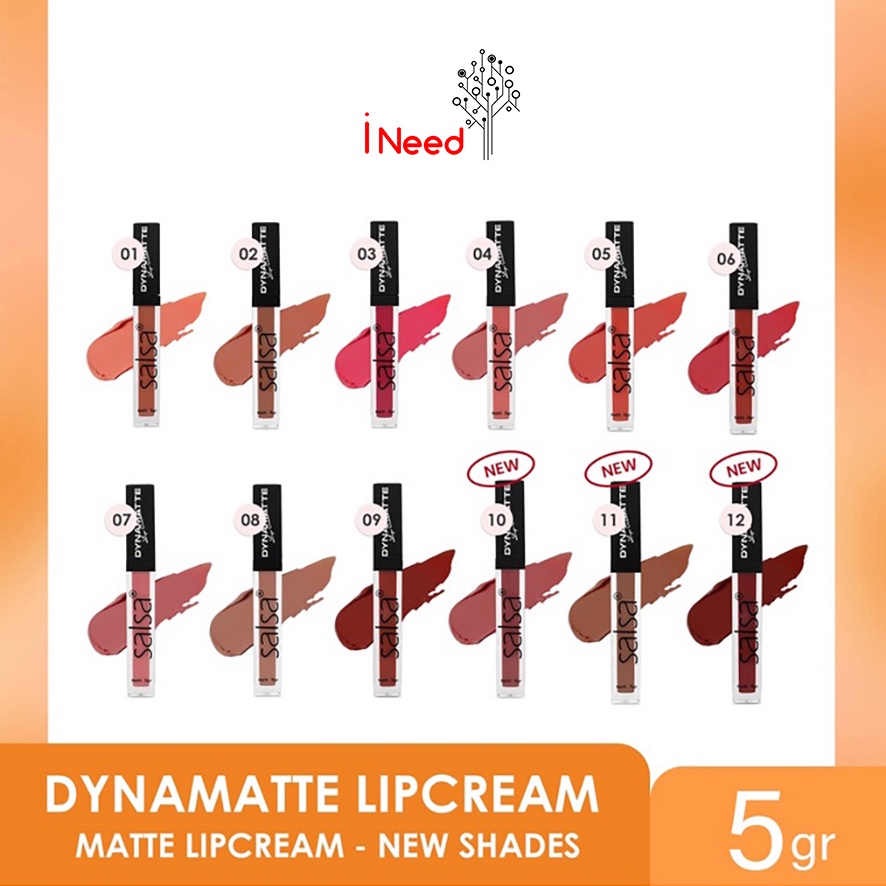 (INEED) SALSA Dynamatte Lip Cream - Matte Lip cream | Longlasting Transfer-proof Matte Cream