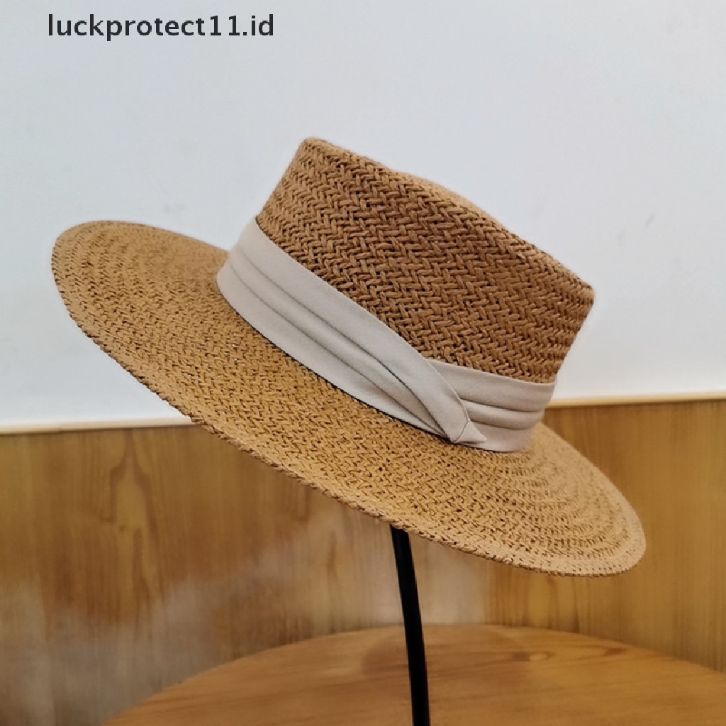 &lt; Luckprotect11. &lt; LuckproteksiTopi Pantai Bahan Jerami Untuk Pria