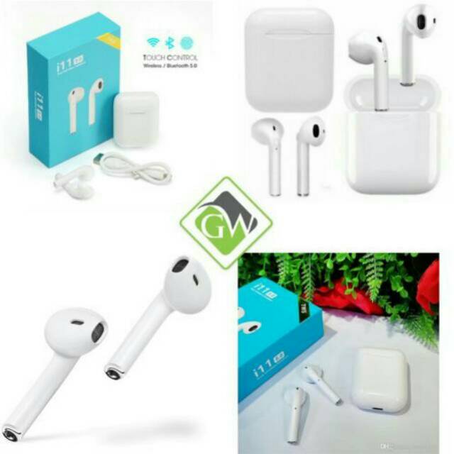 New Headset Bluetooth Earphone Wireless stereo 5.0 Touch i11 TWS i11s automatic pairing