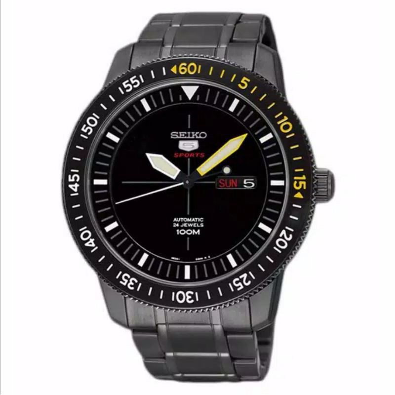 Jam Tangan Seiko 5 Sport SRP569K1 Black Original