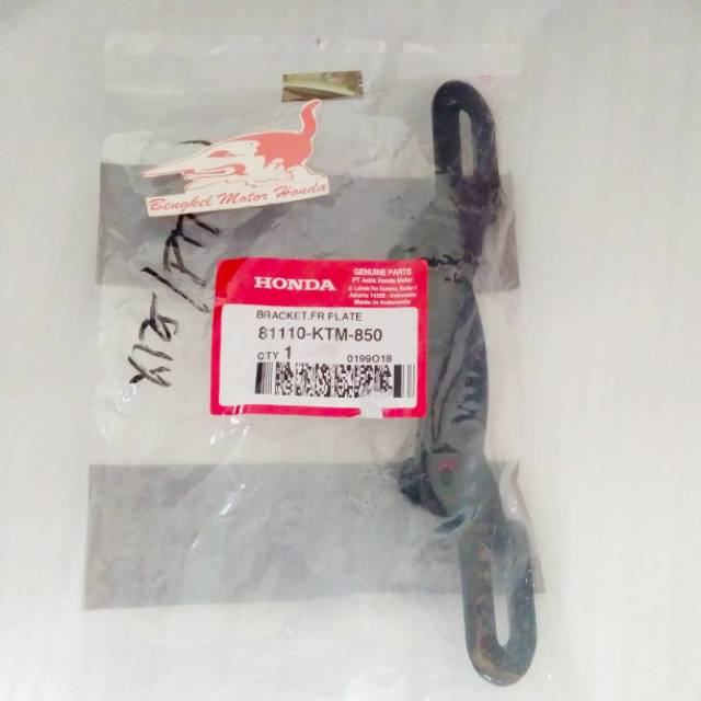 Bracket Fr Number Plate Besi Dudukan Plat Nomor Revo Vario 110 CW Supra X 125 Ori AHM 81110KTM850