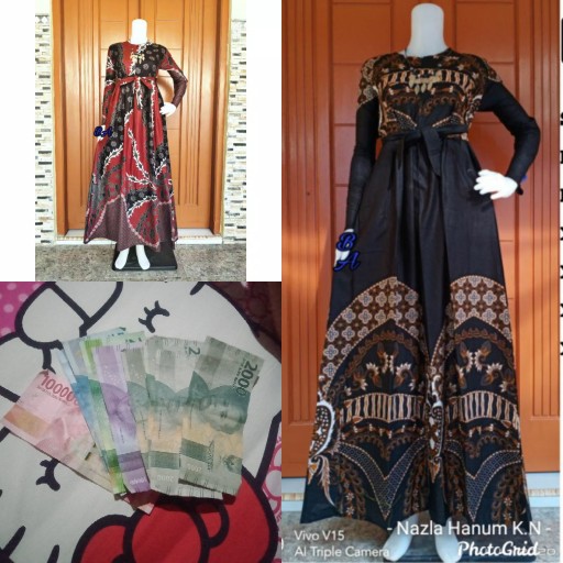 Gamis Batik Manggar, Padi,sekar,cantik,kubis,kipas,daun,kupu,nadine,gendis,kawung,termurah