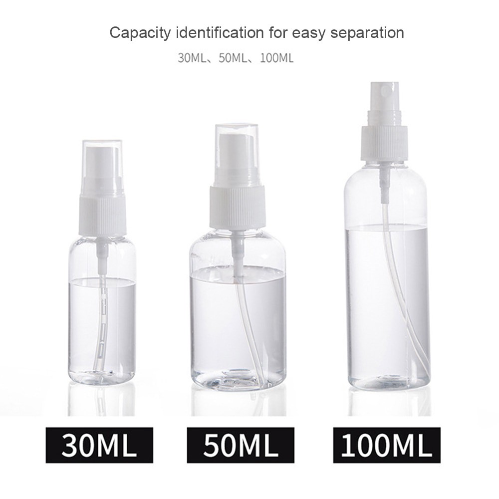 Botol Spray Transparan Kosong Bahan Plastik Isi 30ml / 50ml / 100 ml