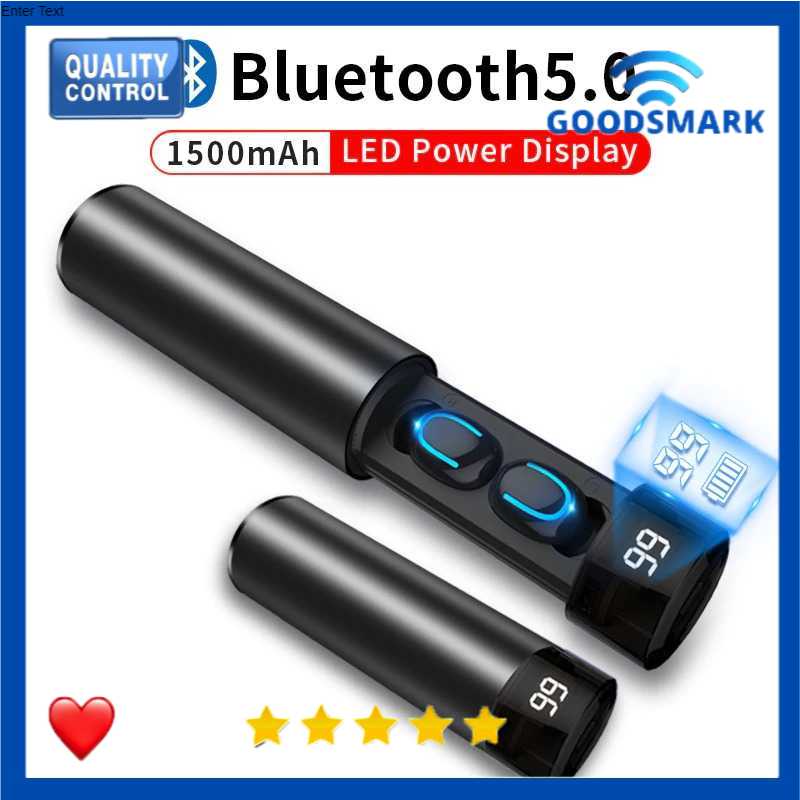 UKKUER Headset earphone handsfree earphones bluetooth gaming murah android extra bass  5.0 + Chargin