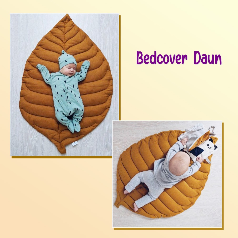 kasur tidur bayi /bed cover daun lucu [GRATIS TAS MIKA]