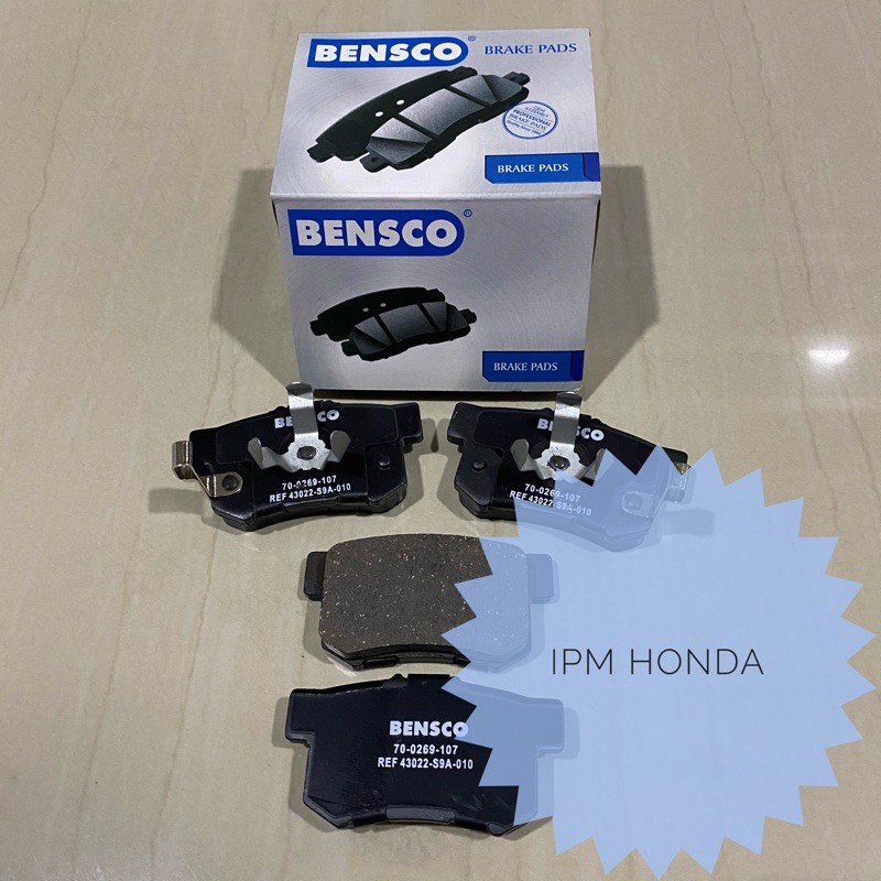 43022 TP6 / S9A Brake Pad Pads Kampas Rem Belakang Honda CRV GEN 2 RD5 2005 2006 GEN 3 RE RE1 RE3 2007 2008 2009 2010 2011 2012 GEN 4 RM RM1 RM3 Prestige 2013 2014 2015 2016 2017 Accord CR2 2013-2017 Nissin Premium Bensco