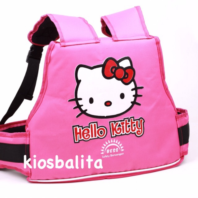 FREE MASKER!! SABUK BONCENGAN MOTOR ANAK / SABUK BONCENG MOTOR DAN SEPEDA HELLO KITTY