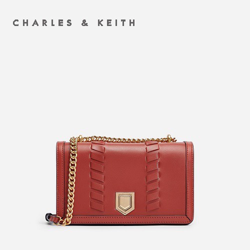 TAS SELEMPANG WANITA CHARLES & KEITH HAND BAG CNK-6007 ORANGE ORIGINAL IMPORT BATAM TERMURAH