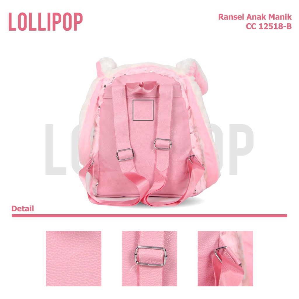 [KLIKTAS] Tas Ransel Anak Balita Perempuan Import Hadiah Kuping Gerak Kartun LOL Lollipop 12518