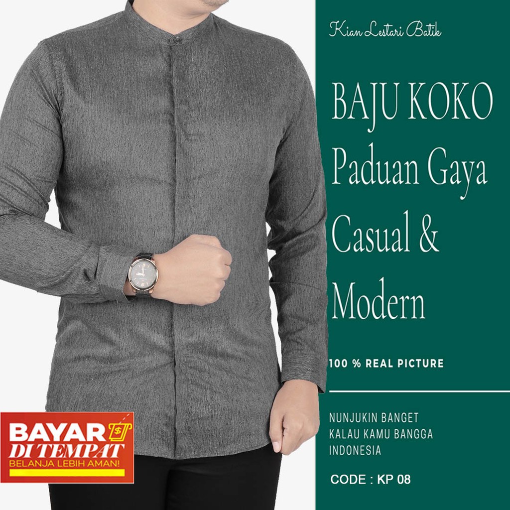  BAJU  KOKO PRIA  MUSLIM  KEMEJA KOKO PRIA  LENGAN PANJANG 