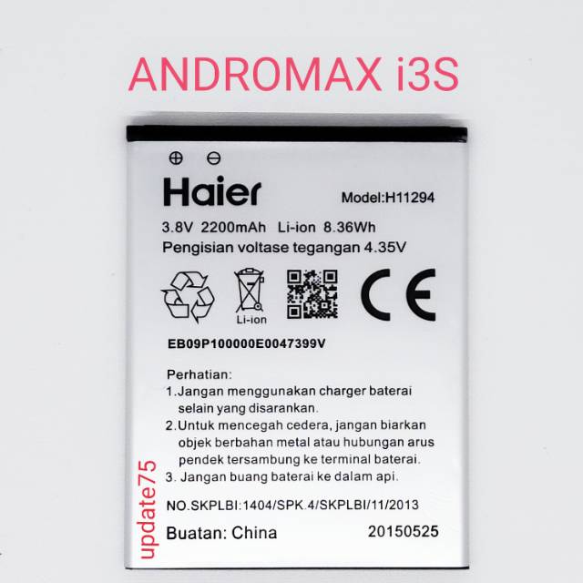 Baterai Smartfren Andromax i3S  H11294 original