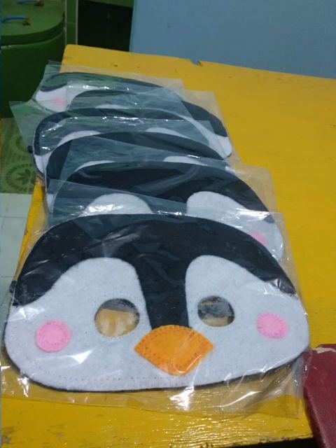 Cod Topeng Hewan Pinguin Topeng Pesta Ulang Tahun Anak Topeng Flanel Kostum Shopee Indonesia