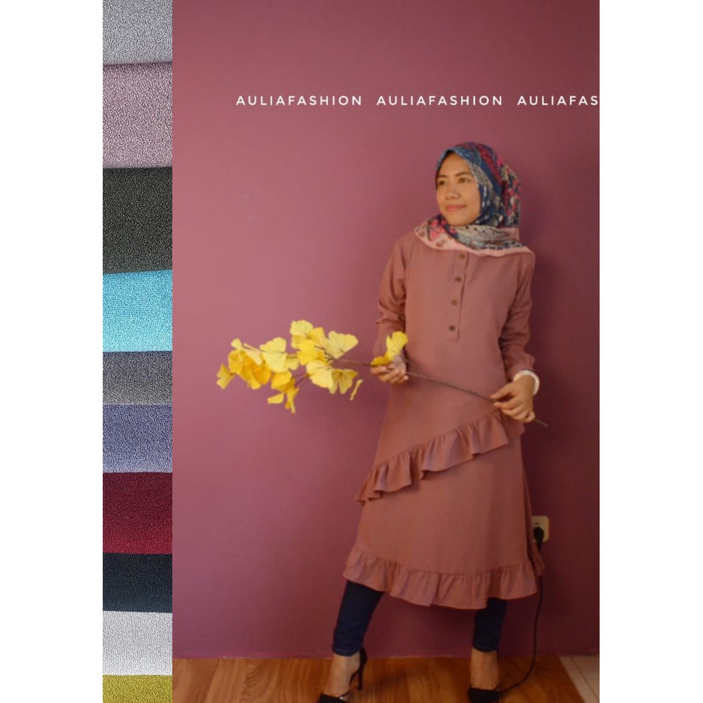DRESS AULIA FASHION TERBARU ORIGINAL MODE TUNIK