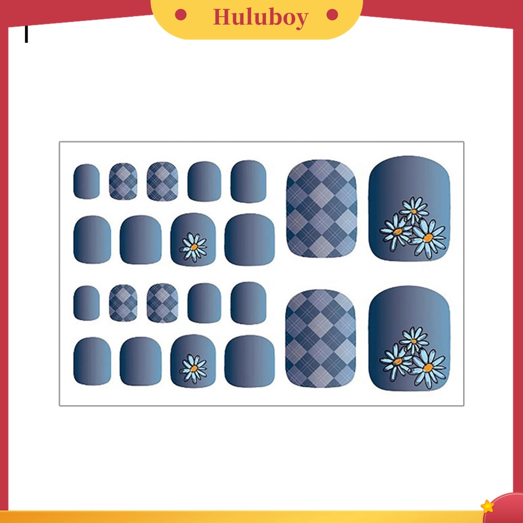 Huluboy Huluboy♡ 1 Lembar Stiker Decal Kuku Kaki Wanita Aneka Motif Untuk Pedicure